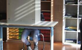 in der Wahlkabine an der GSS