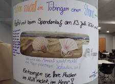 Plakat mit Aufruf zum Spendenlauf