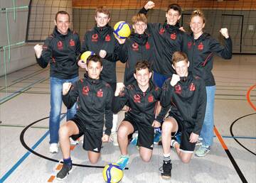Die glücklichen Volleyballer der GSS