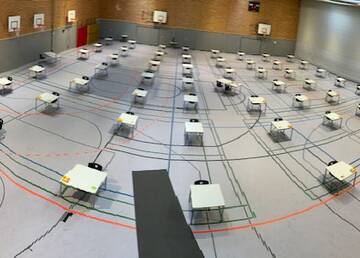 Abitur in der Sporthalle